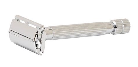 Safety Razor - The St. Paul's - Chrome Horizontal Grip - Butterfly Safety Razor - Pall Mall Barbers Products