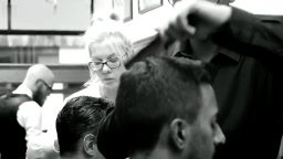 Trafalgar Square Barbers in action