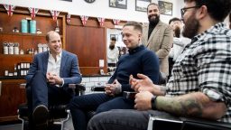 Prince William Visits Pall Mall Barbers